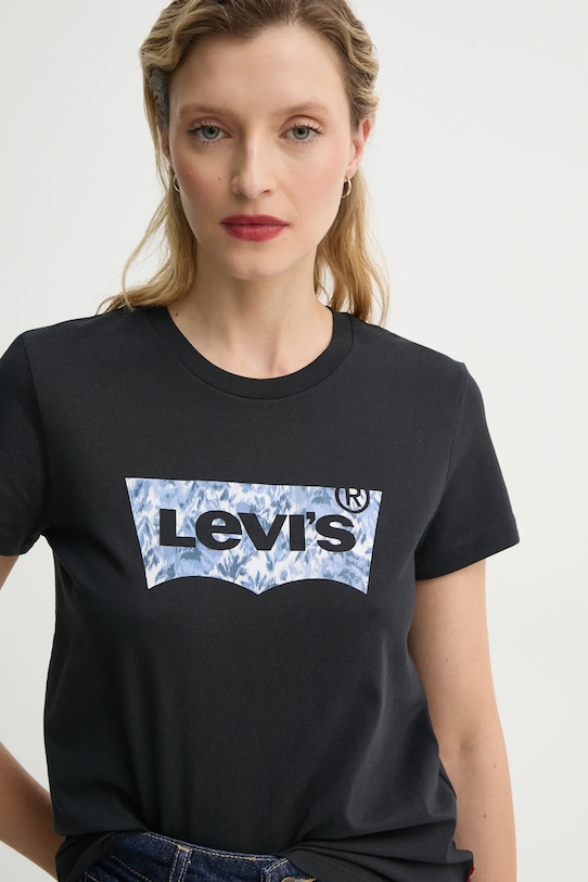 Хлопковая футболка THE PERFECT TEE Levi'S, черный — фото 4