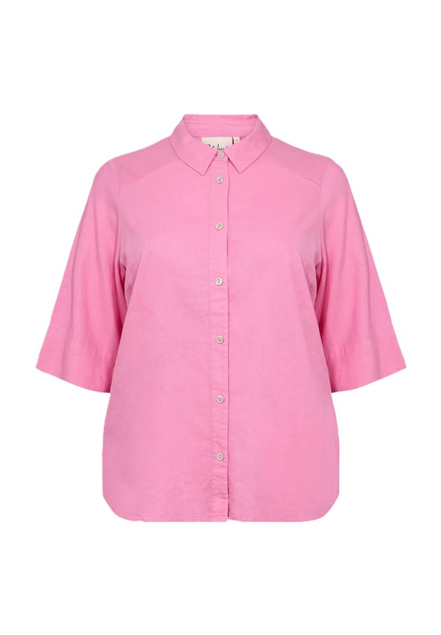 

Блузка-Рубашка "corinna 15" льняной состав рукава до локтя Wasabi Concept, розовый