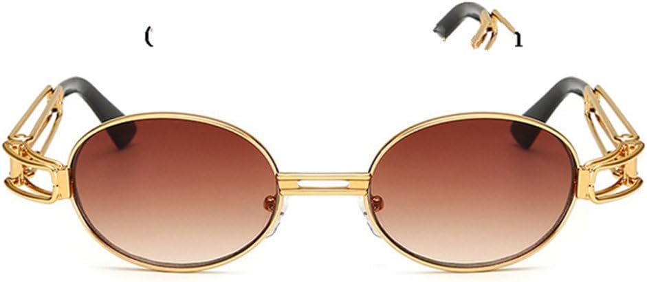 

Круглые солнцезащитные очки для женщин, винтажные, мужские, в металлической оправе, классический панк, с зеркальным покрытием, защита от УФ-излучения UV400 generic, Gradient Brown