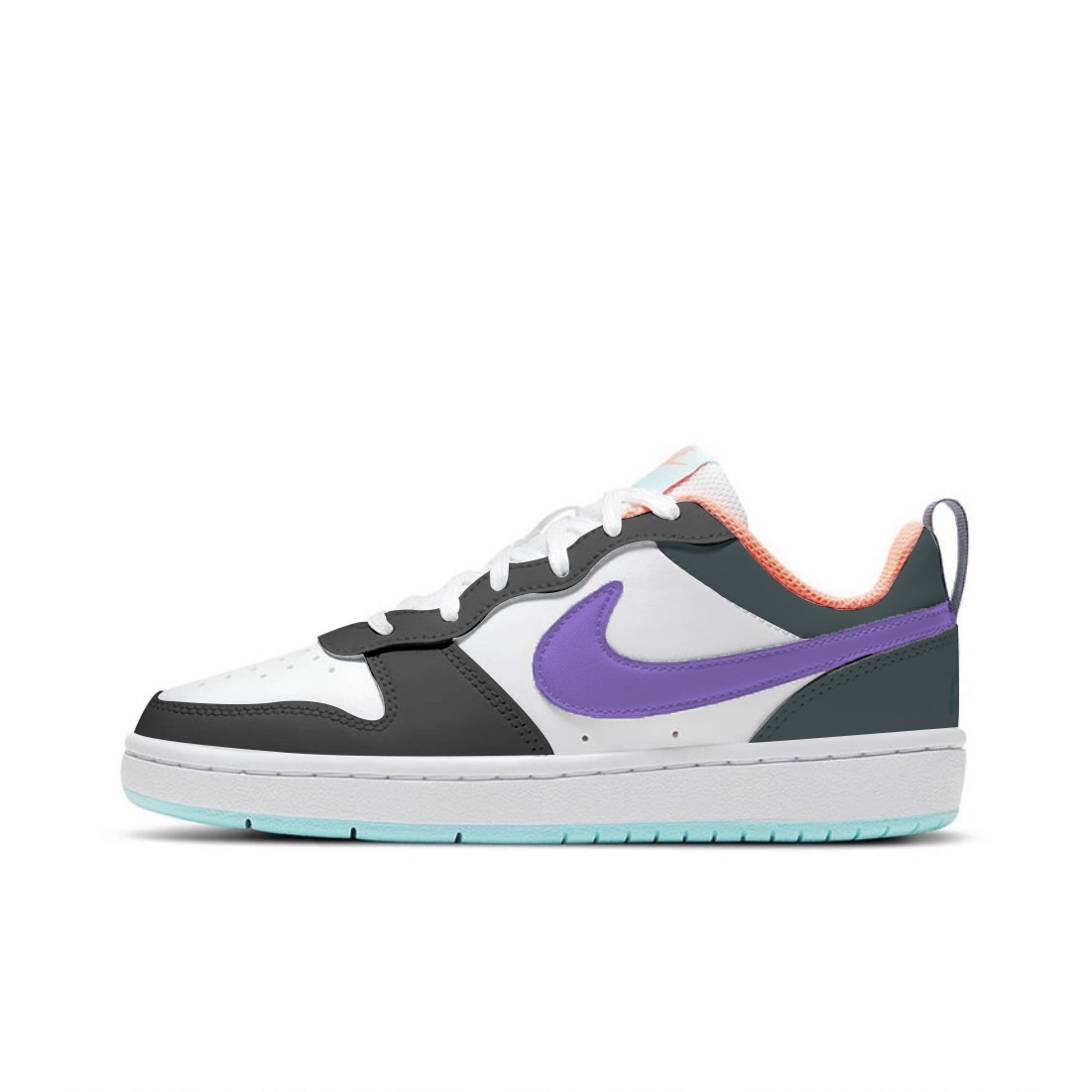 

Кроссовки Nike Court Borough 2 Skateboarding Shoes Women's Low-top White/Black/Green/Purple, зеленый