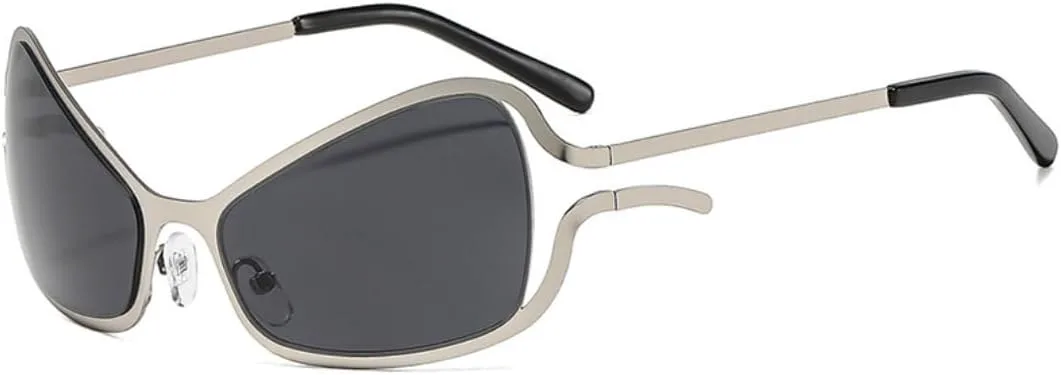 

Женские солнцезащитные очки в стиле панк «кошачий глаз» в роскошной винтажной металлической оправе с защитой от УФ-излучения UV400 TOIPASTN, C3silvergray