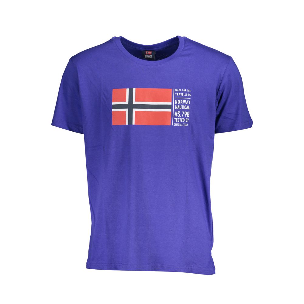 

Синяя хлопковая мужская футболка Geographical Norway