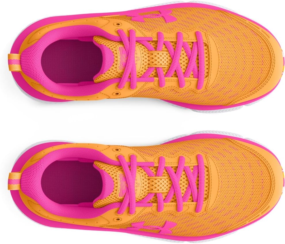Кроссовки для мальчиков Under Armour Assert 10 для младших школьников, оранжевый/розовый — фото 4