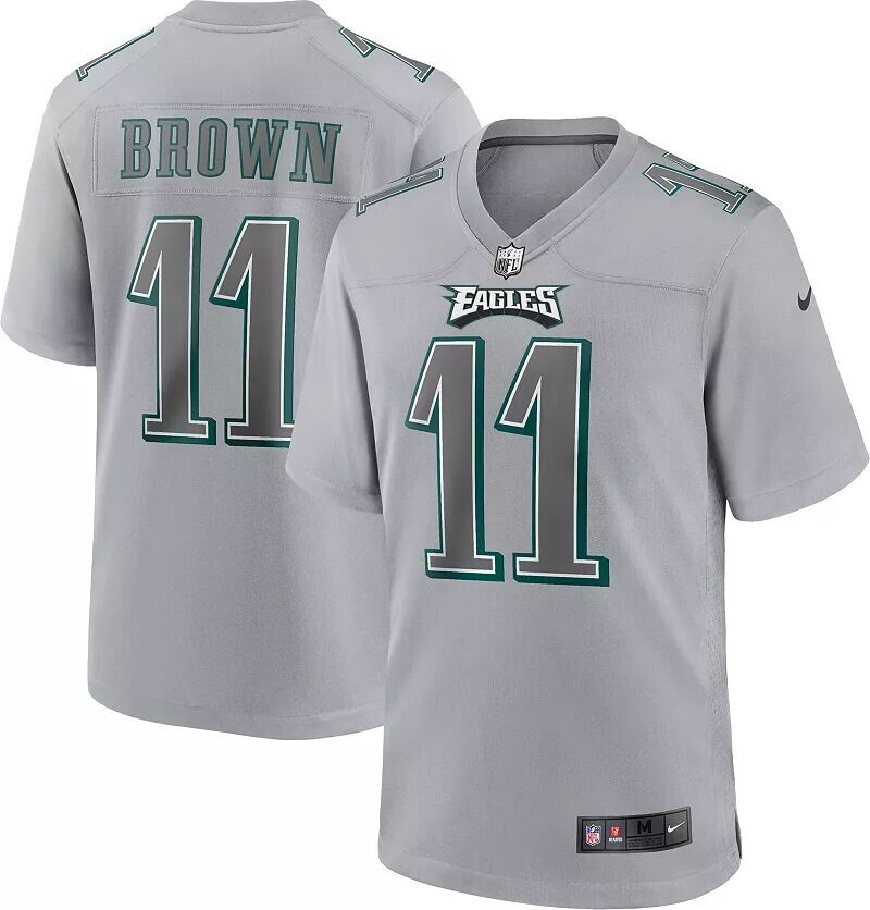 

Мужские кроссовки Nike Philadelphia Eagles A.J. Коричневый № 11 Атмосфера Серый игровой трикотаж