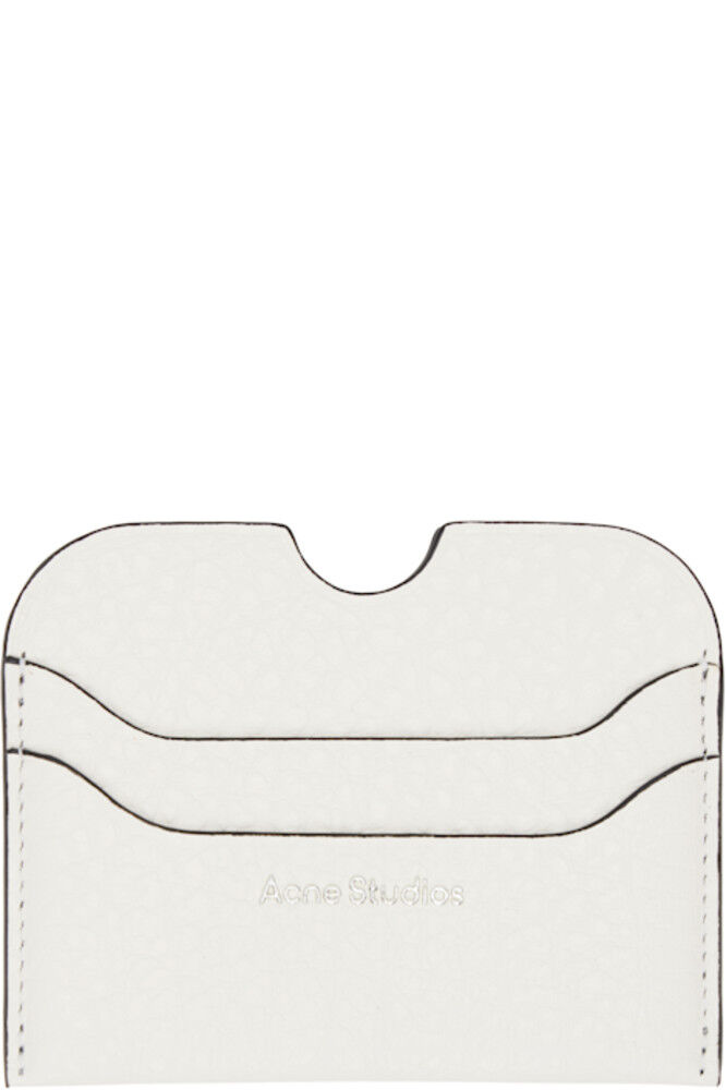 

Визитница из белой кожи Acne Studios