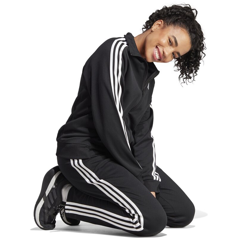 Спортивный костюм с тремя полосками и двойной вязкой Adidas, черный — фото 4