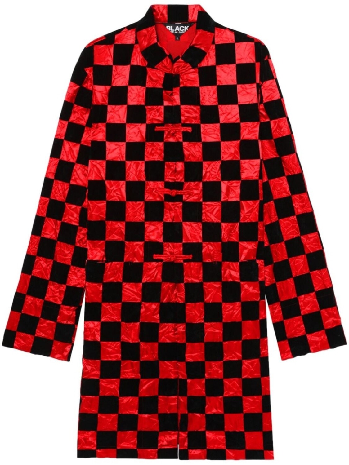 

Black Comme Des Garçons пальто в клетку, красный