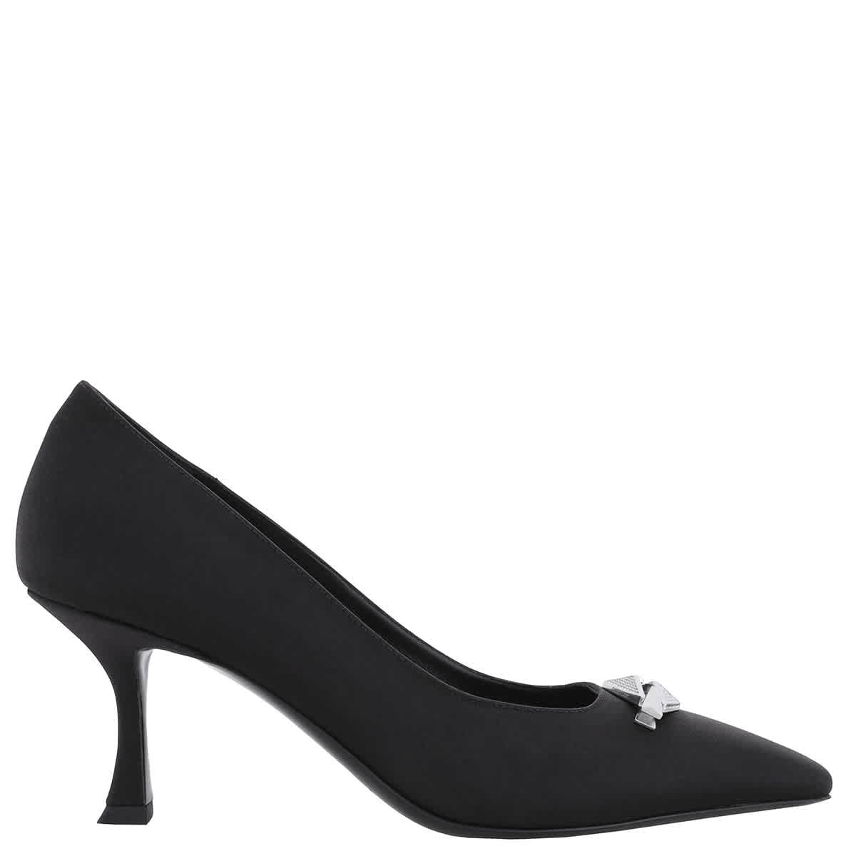 Атласные туфли-лодочки Jimmy Choo Ryker с декором, черный
