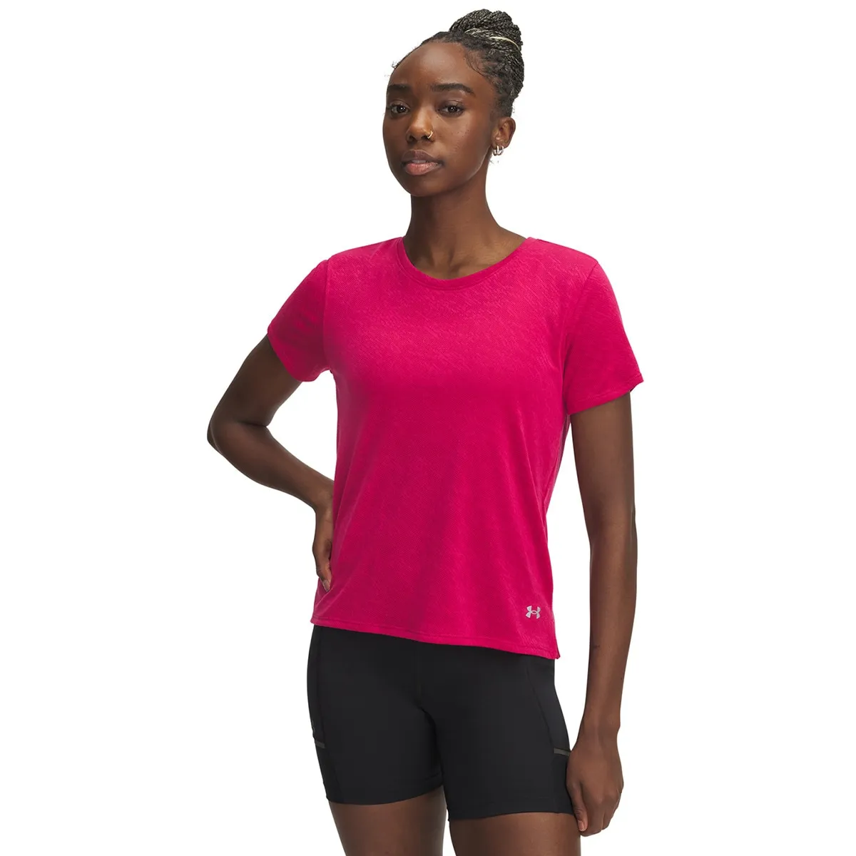 

UA Launch Camo Shortsleeve Under Armour женская футболка, цвет Rosa