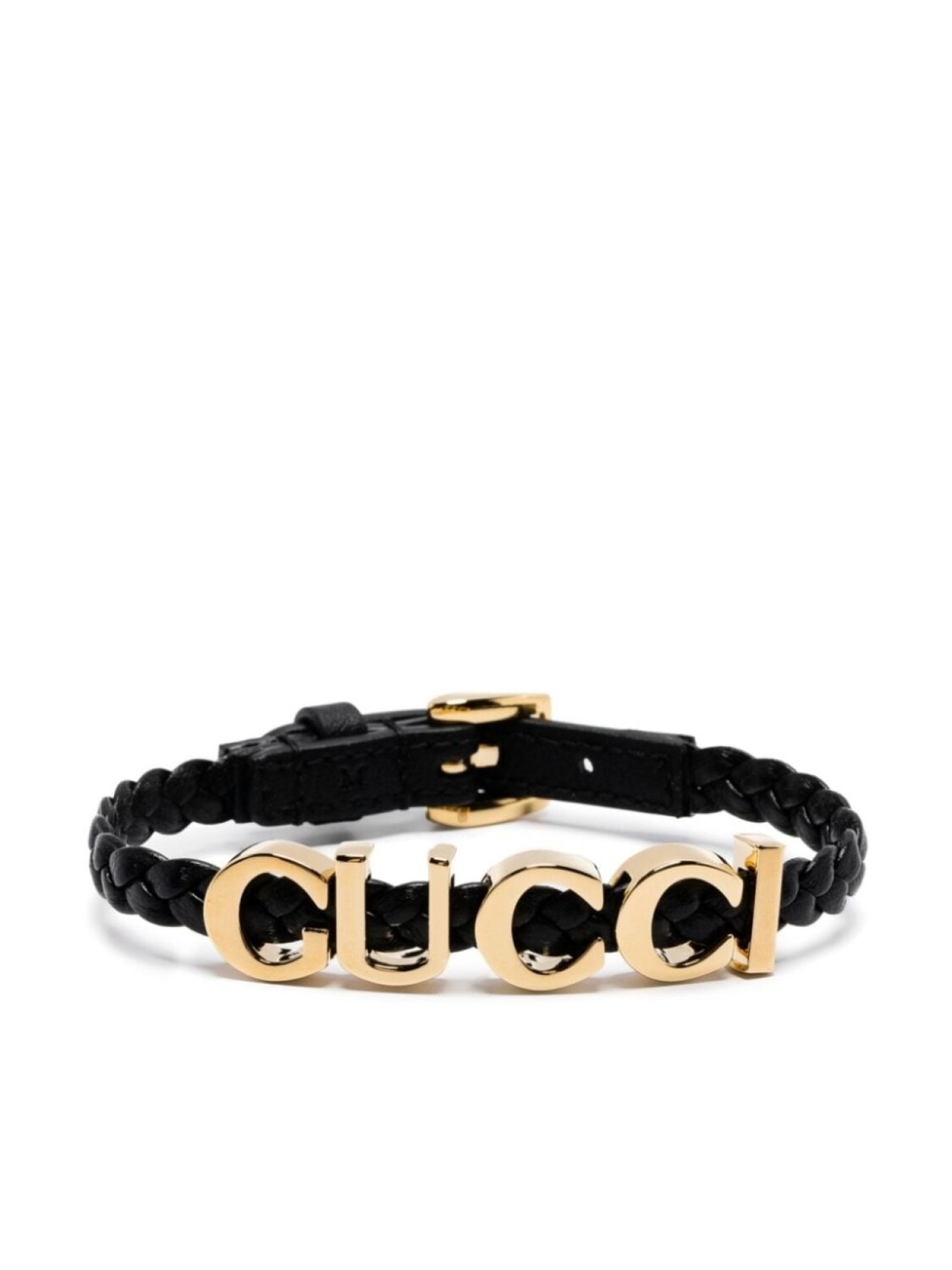 

Плетеный браслет с логотипом Gucci, черный