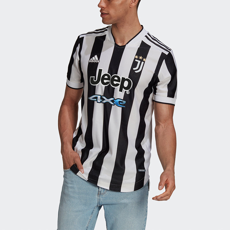 Джерси Men's adidas Juventus AU Player Edition 21-22 Season Home Soccer/Football Short Sleeve Black White T-Shirt — фото 4