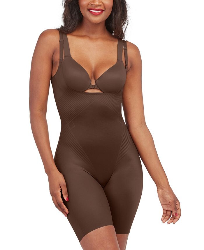 

Женское боди Thinstincts 2.0 с открытой грудью и длиной до середины бедра SPANX, цвет Chestnut Brown