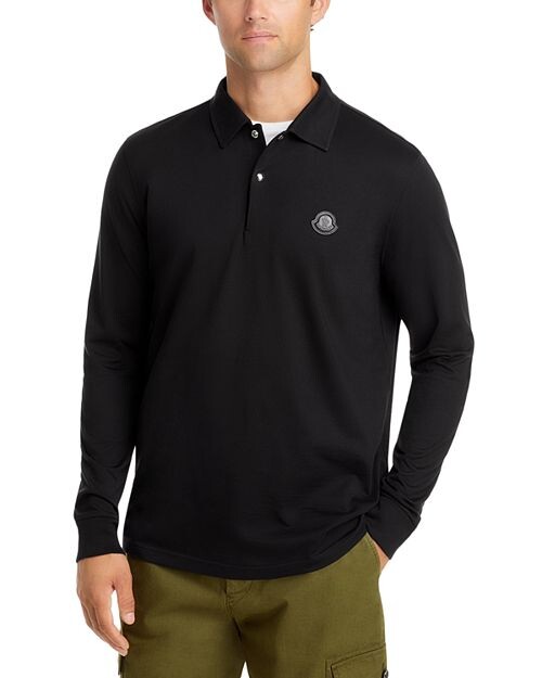 

Рубашка поло с длинным рукавом Moncler, цвет Black