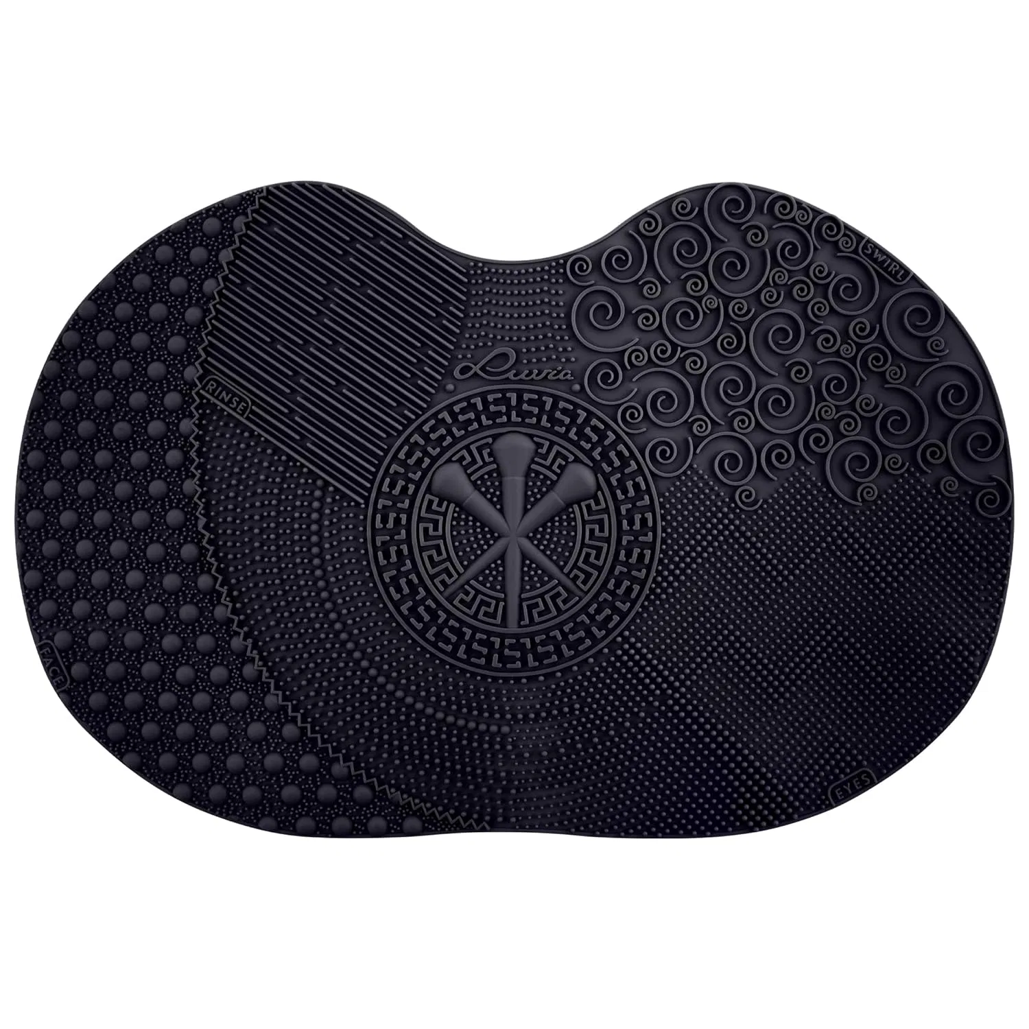 Коврик для чистки косметических кистей XXL с присоской от Luvia Cosmetics Luvia Cosmetics, Black