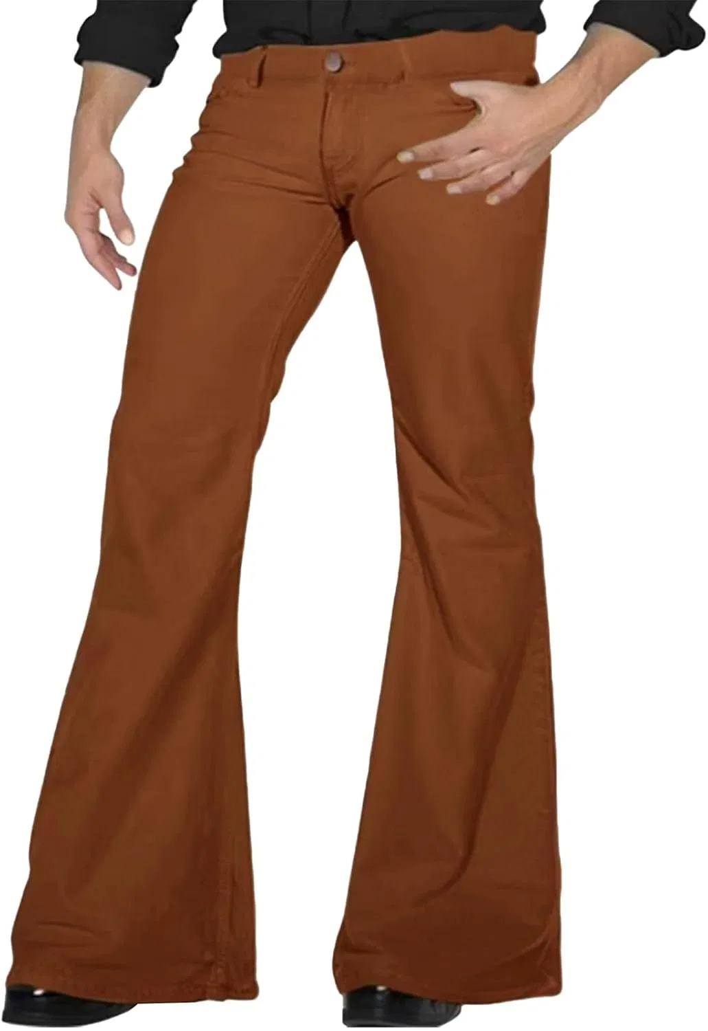 Джинсы Wide Leg Stretch Casual, Коричневый