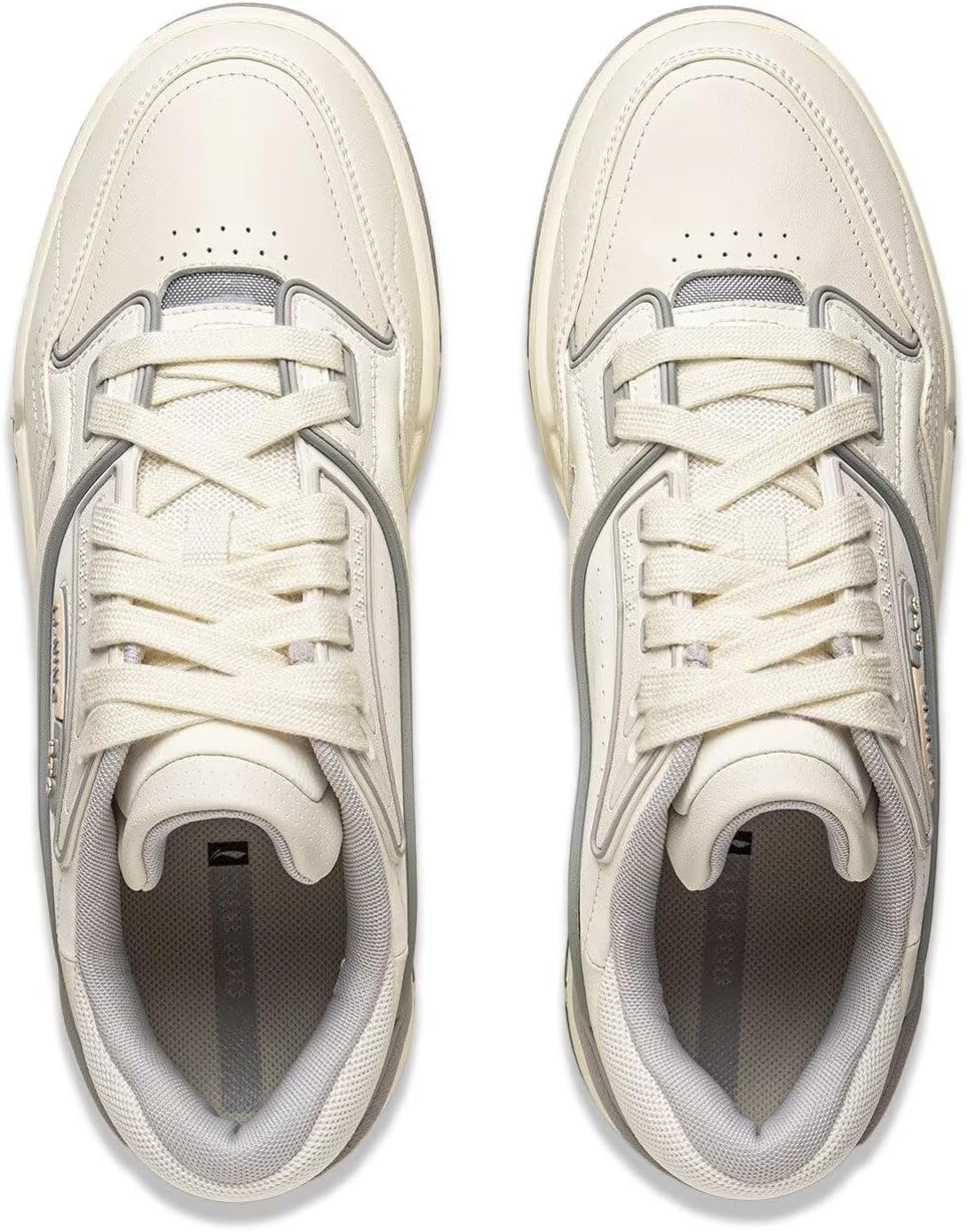 Кроссовки LI-NING 001 BTC серии для мужчин и женщин, классические, удобные, винтажные, легкие для ходьбы AGCV019 AGCV281, Egg Shell — фото 4