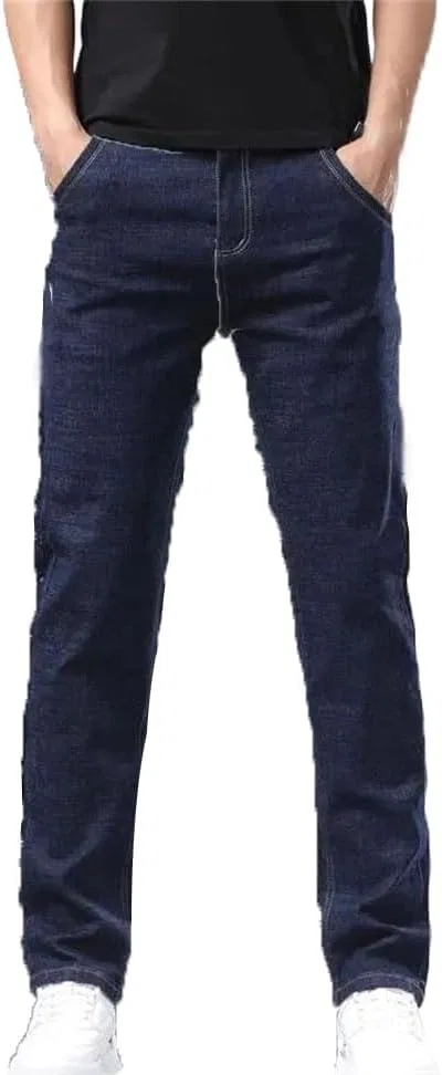 Джинсы, синие, Men's Spring Slim Fit Skinny Jeans, 982-blue