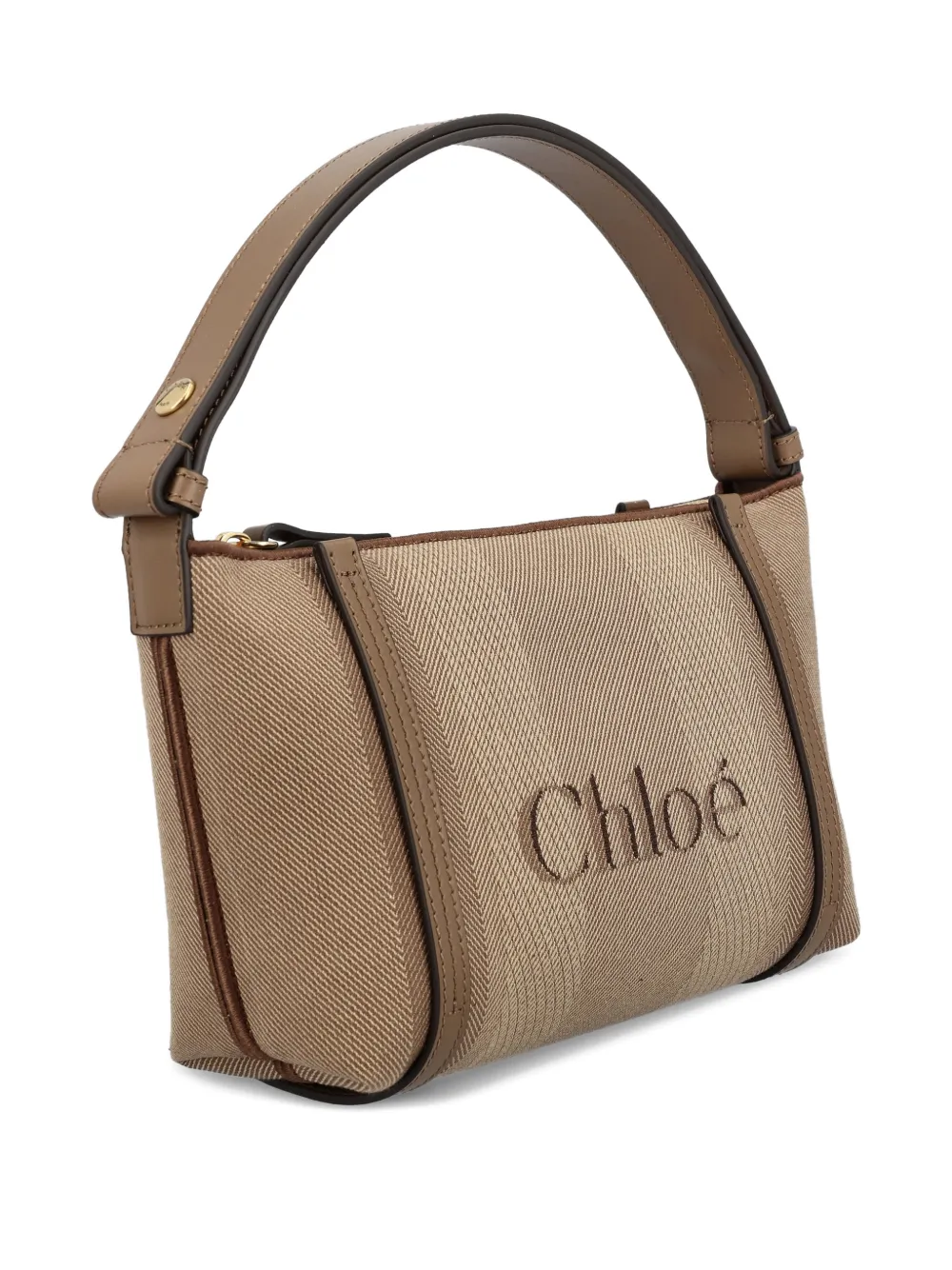Сумка-тоут с тиснением логотипа Carry Chloé, нейтральный — фото 2