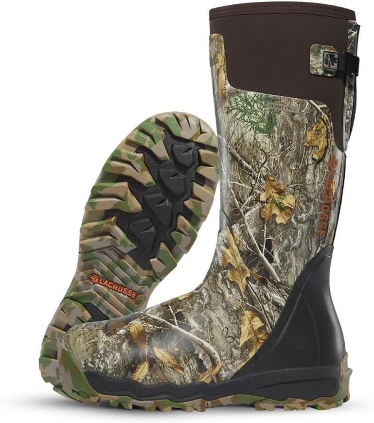 

Мужские охотничьи и ботинки LaCrosse Burly Rubber - водонепроницаемые резиновые, с пенным утеплителем, верхним ремешком, стелькой из ЭВА и противоскользящей подошвой, Realtree Edge
