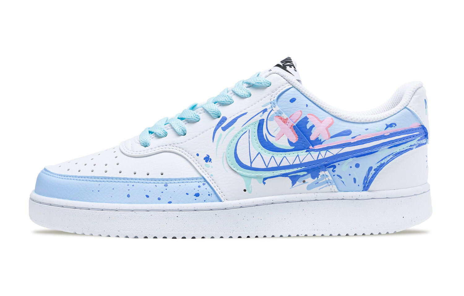 

Кроссовки Nike Court Vision 1 Skateboarding Shoes Unisex Low-top White/blue, голубой, Синий, Кроссовки Nike Court Vision 1 Skateboarding Shoes Unisex Low-top White/blue, голубой
