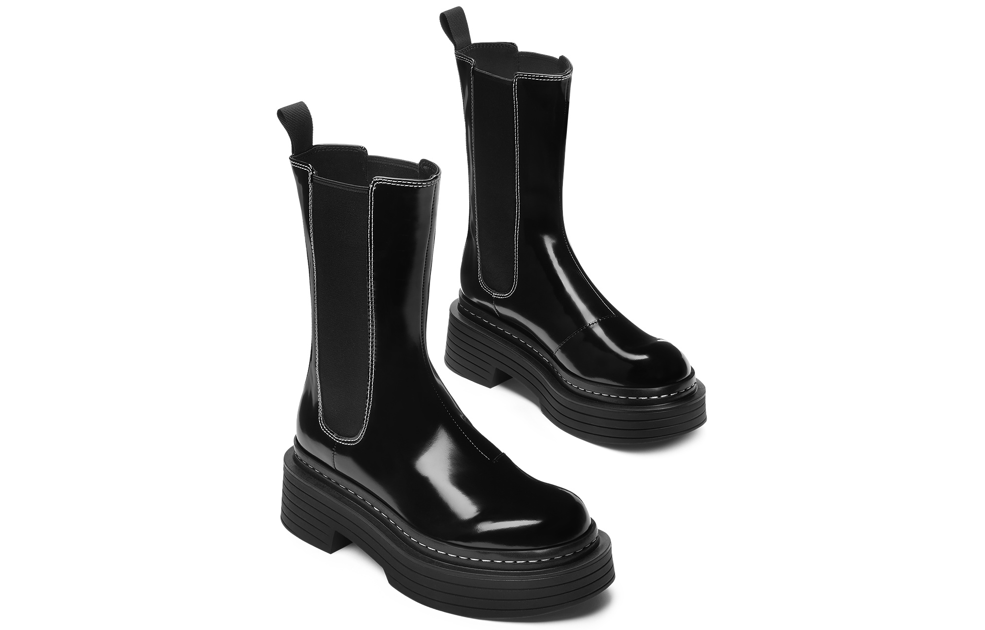 CHARLES&KEITH Челси Small Ck 22 см на каблуке 6,5 см женские черные Black Box, цвет Black Box Black — фото 3