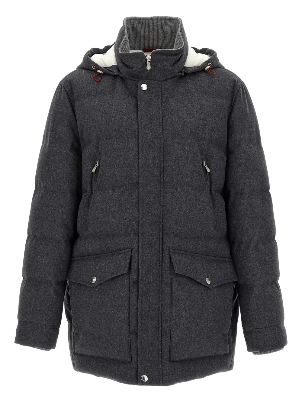 

Стеганая шерстяная куртка Brunello Cucinelli, серый