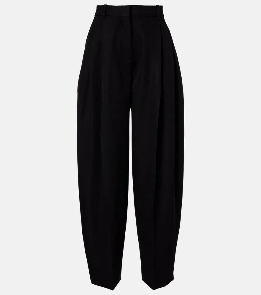 Мужские широкие брюки из натуральной шерсти Jacquemus, черный