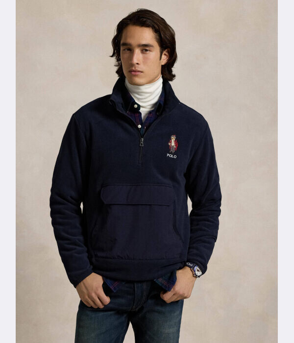 

Толстовка мужская Polo Ralph Lauren флисовая с воротником на молнии, синий