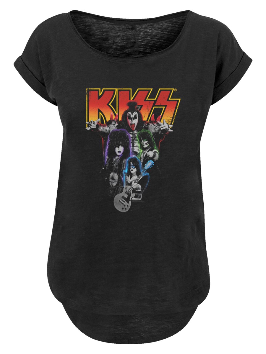 

Рубашка F4NT4STIC Kiss Rock Band Neon, черный