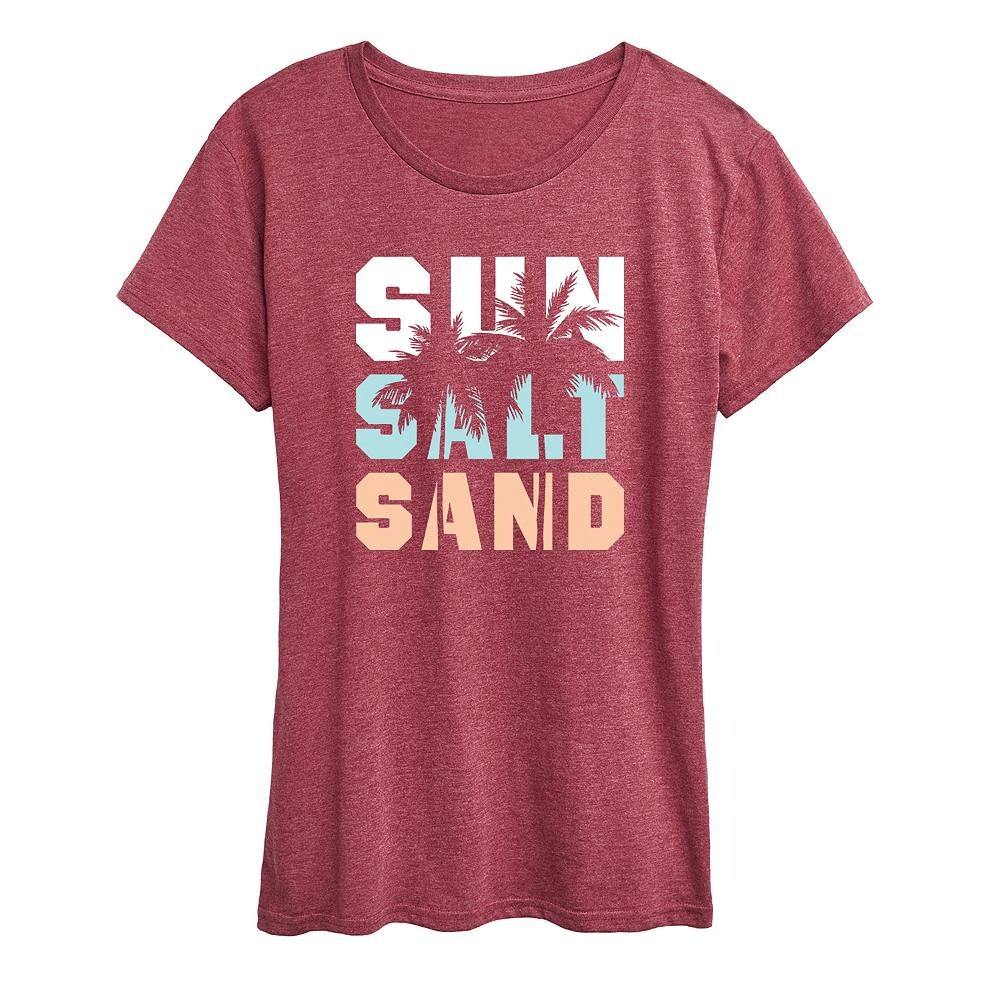 

Женская футболка с рисунком Sun Salt Sand Licensed Character, красный