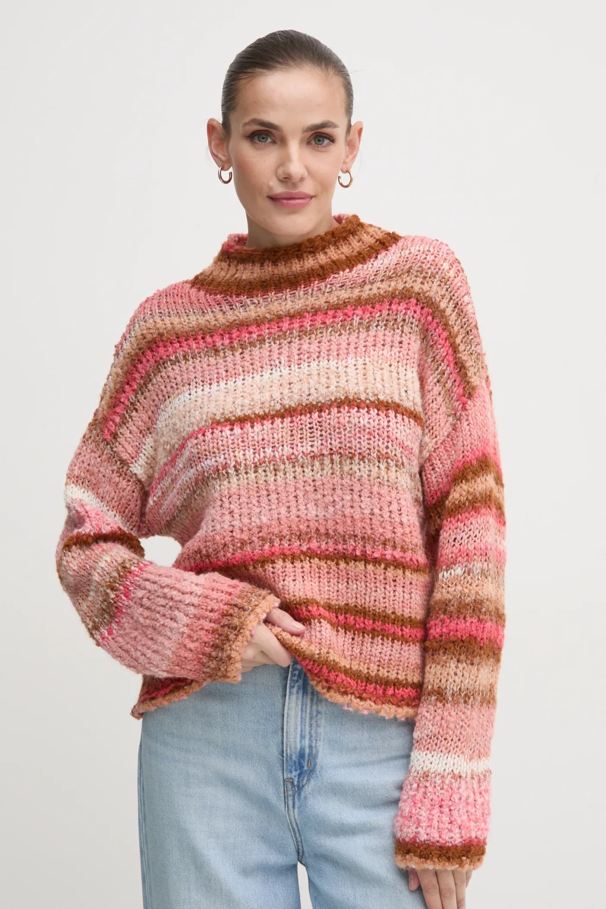 

Свитер из смесовой шерсти United Colors of Benetton, розовый