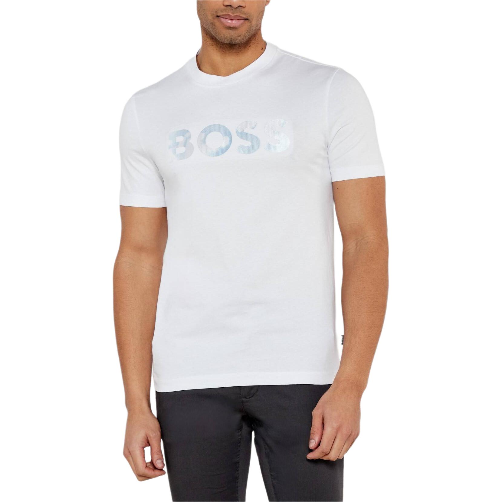 

HUGO BOSS Футболка SS25 мужская белая, Белый, HUGO BOSS Футболка SS25 мужская белая