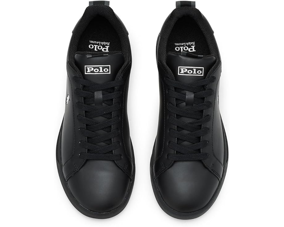 Мужские кеды Polo Ralph Lauren Heritage Court II Leather, Black/Silver — фото 2