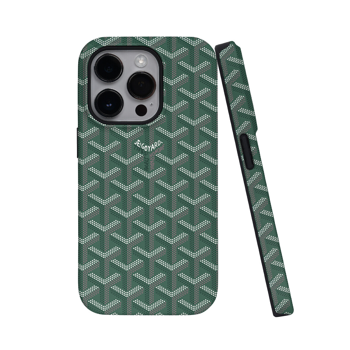

Чехол для телефона Keshami, Green rhombus pattern two-in-one anti-drop model Iphone 15
