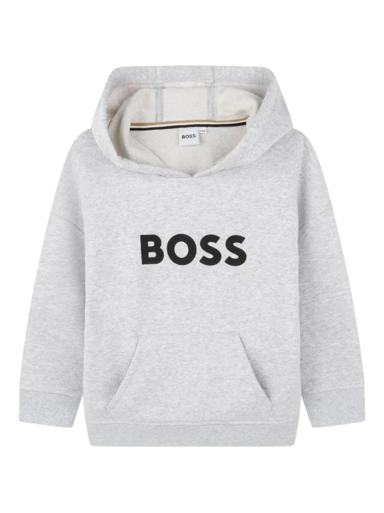 

BOSS Kidswear худи с логотипом, серый