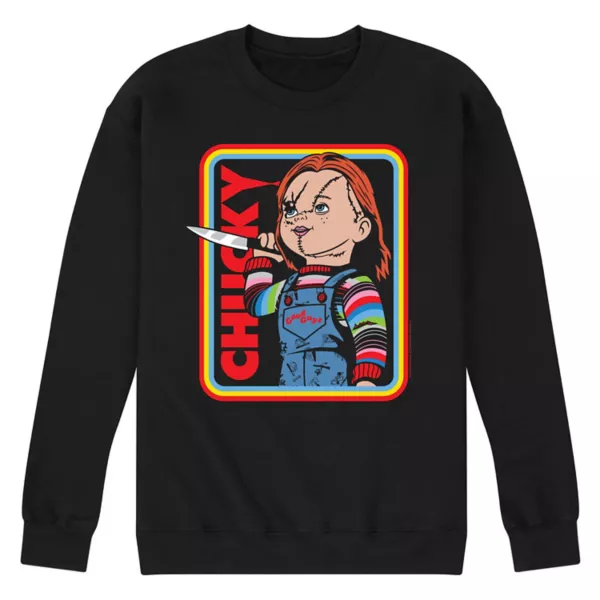 

Мужская флисовая толстовка Chucky Retro Frame Licensed Character, черный