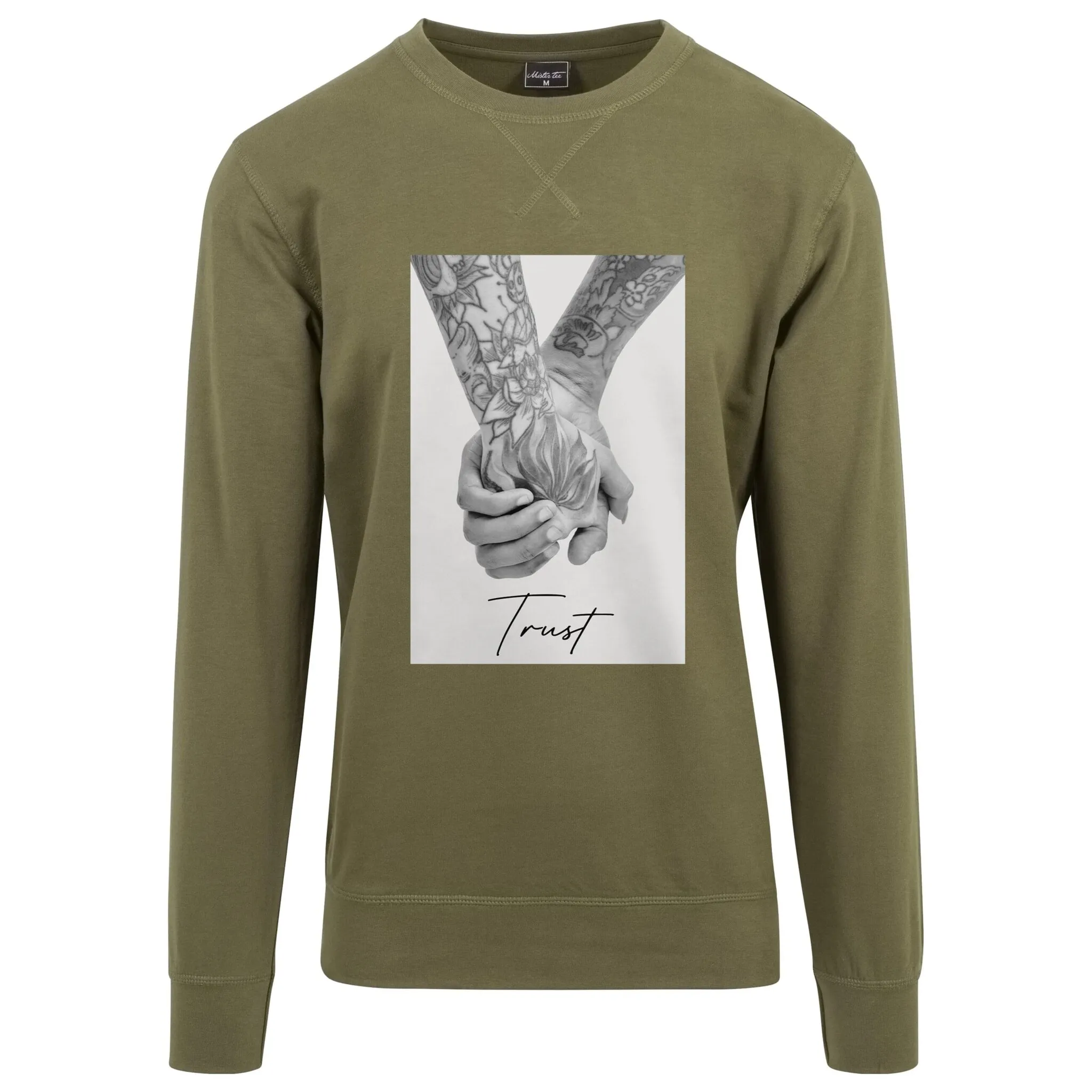 

Свитер MisterTee с круглым вырезом "MisterTee Men's Trust 2.0 Crewneck", оливковый