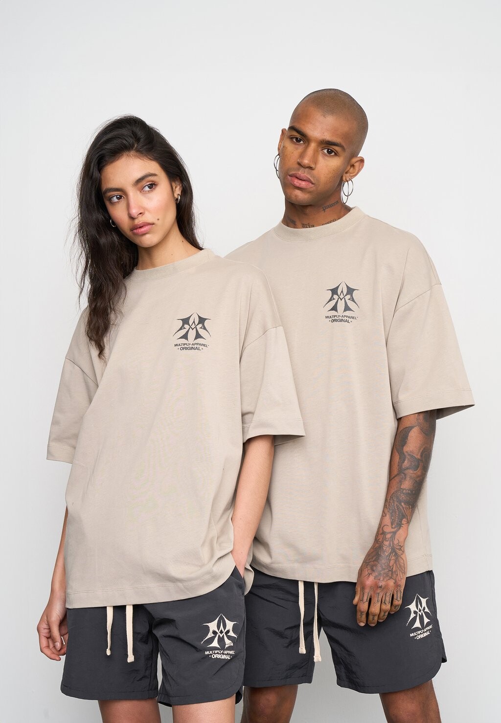 

Футболка с принтом Sketch Multiply Apparel, бежевый