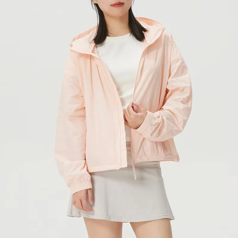 Куртка для бега женская Pink с капюшоном, умеренная Adidas — фото 3