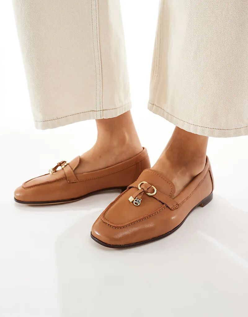 Лоферы ALDO Yblide с кисточками из коричневой кожи