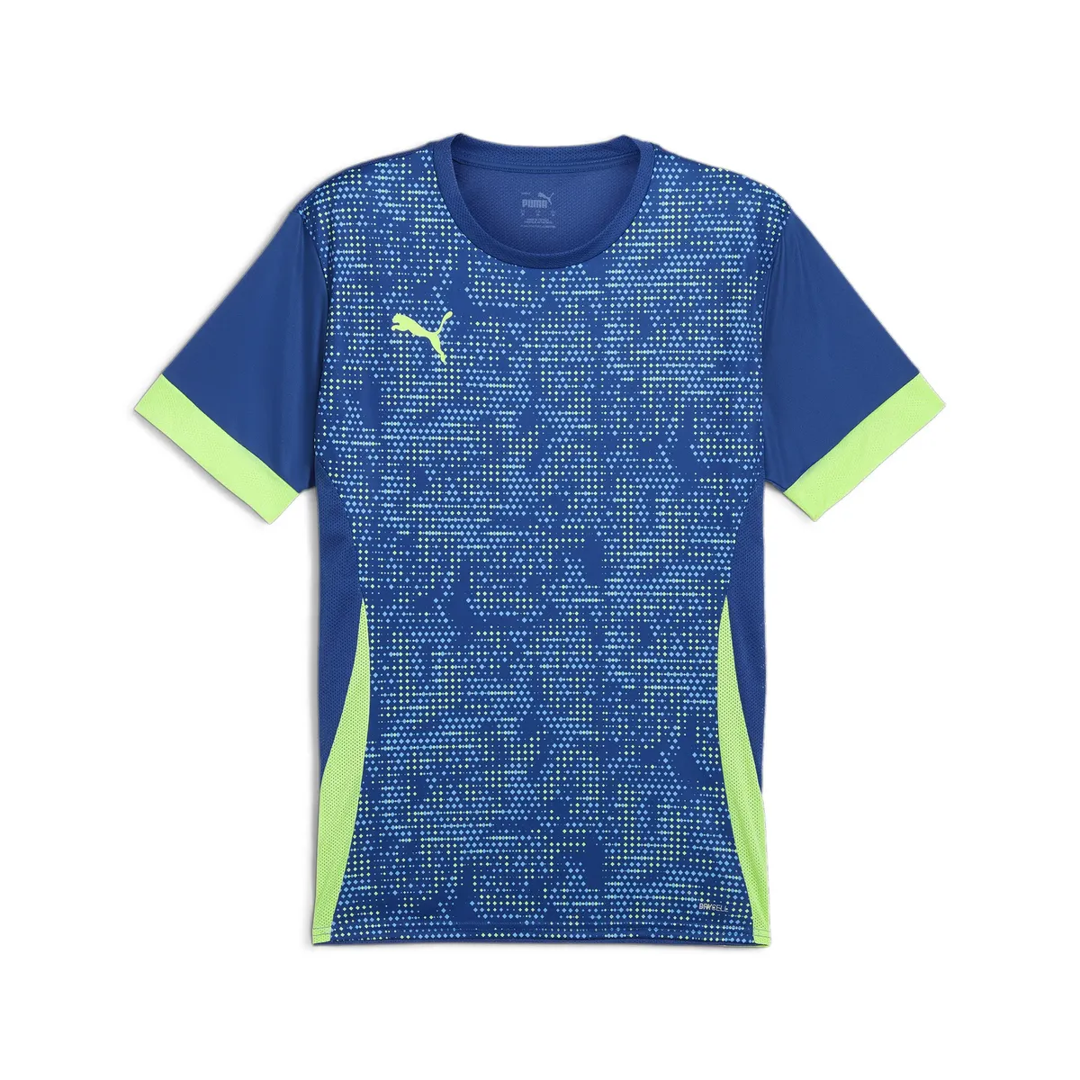 

Тренировочная футболка PUMA "IndividualGOAL, мужская футболка с рисунком", цвет Cobalt Glaze Fizzy Apple Blue Yellow