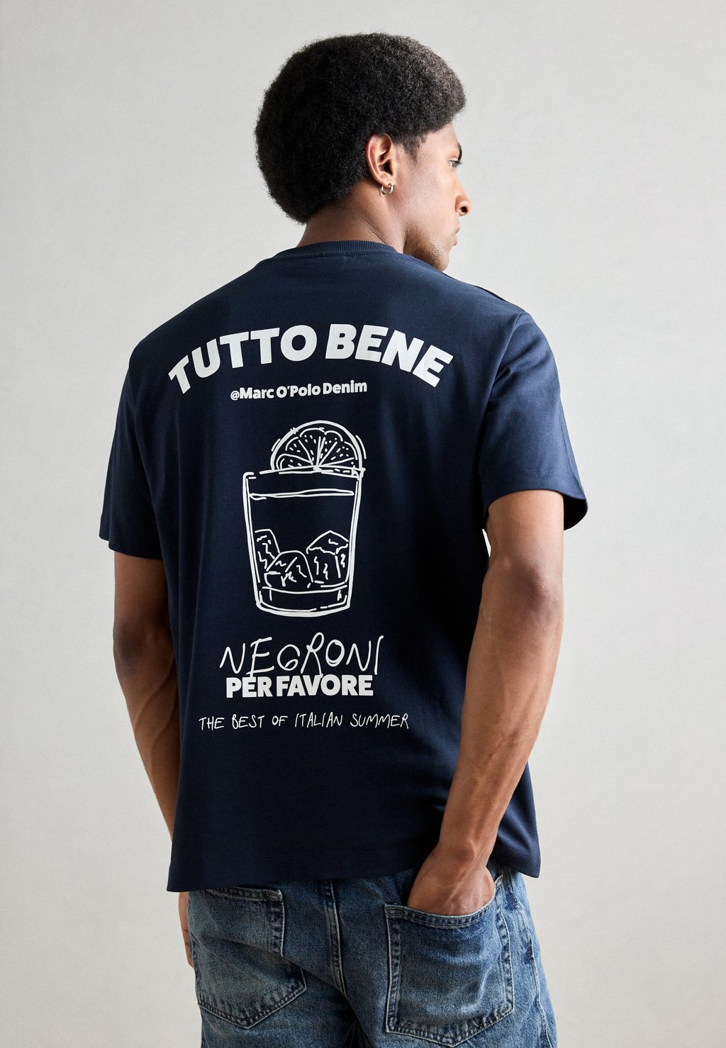 

Футболка с принтом BACKPRINT TUTTO BENE Marc O'Polo DENIM, темно-синий