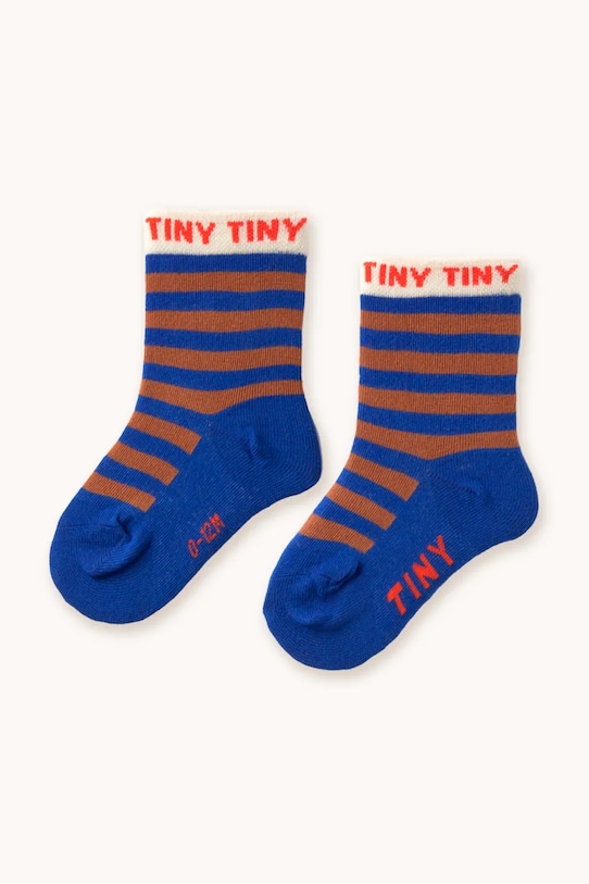 

Детские носки STRIPES SHORT HEIGHT SOCKS Tinycottons, синий