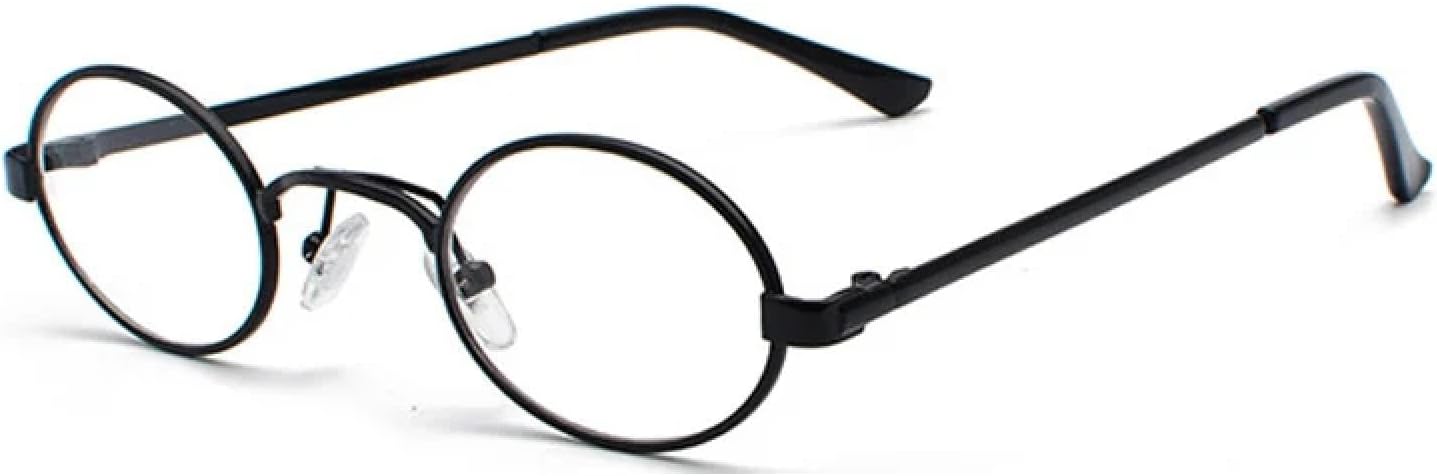 

Классические овальные солнцезащитные очки в маленькой оправе для мужчин, в стиле металл-панк, ретро-очки для женщин, круглые очки в стиле стимпанк с защитой от УФ-излучения UV400 HHZZYVY, C6 Black-clear