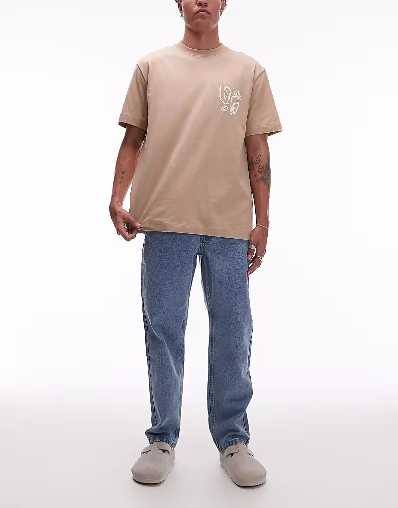 

Джинсы Beth свободного кроя средне-синего цвета Mango