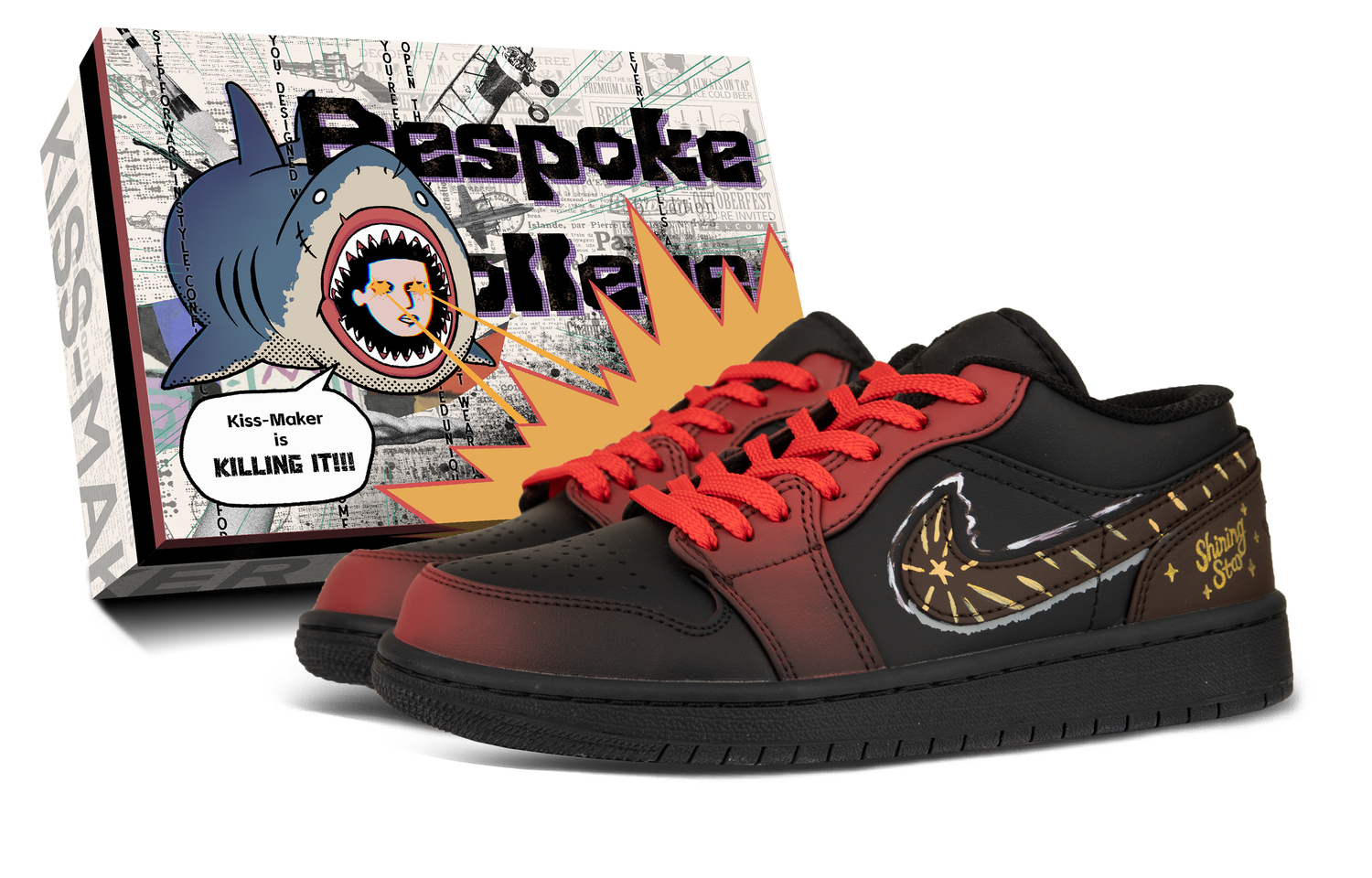 

Jordan Air 1 Cushioning Low top Vintage Basketball Shoes Unisex Black