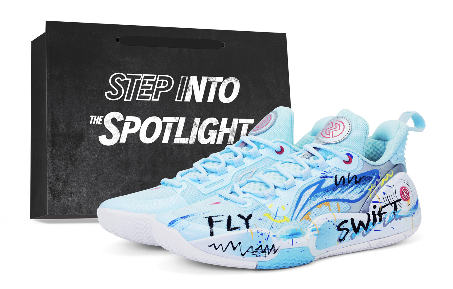 

Мужские низкие баскетбольные кроссовки LiNing Speed 9 с износостойкой амортизацией, синие