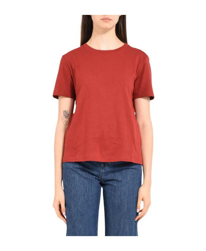 

Футболка из хлопкового трикотажа Max Mara, красный