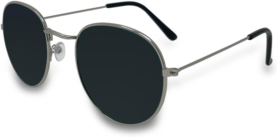 

Стильные винтажные круглые солнцезащитные очки Funky Junque для женщин, маленькие круглые, классические, ретро, ​​ультралегкие, модные, пляжные, незаменимые, отличные подарки, Silver Frames/Smoke Lenses