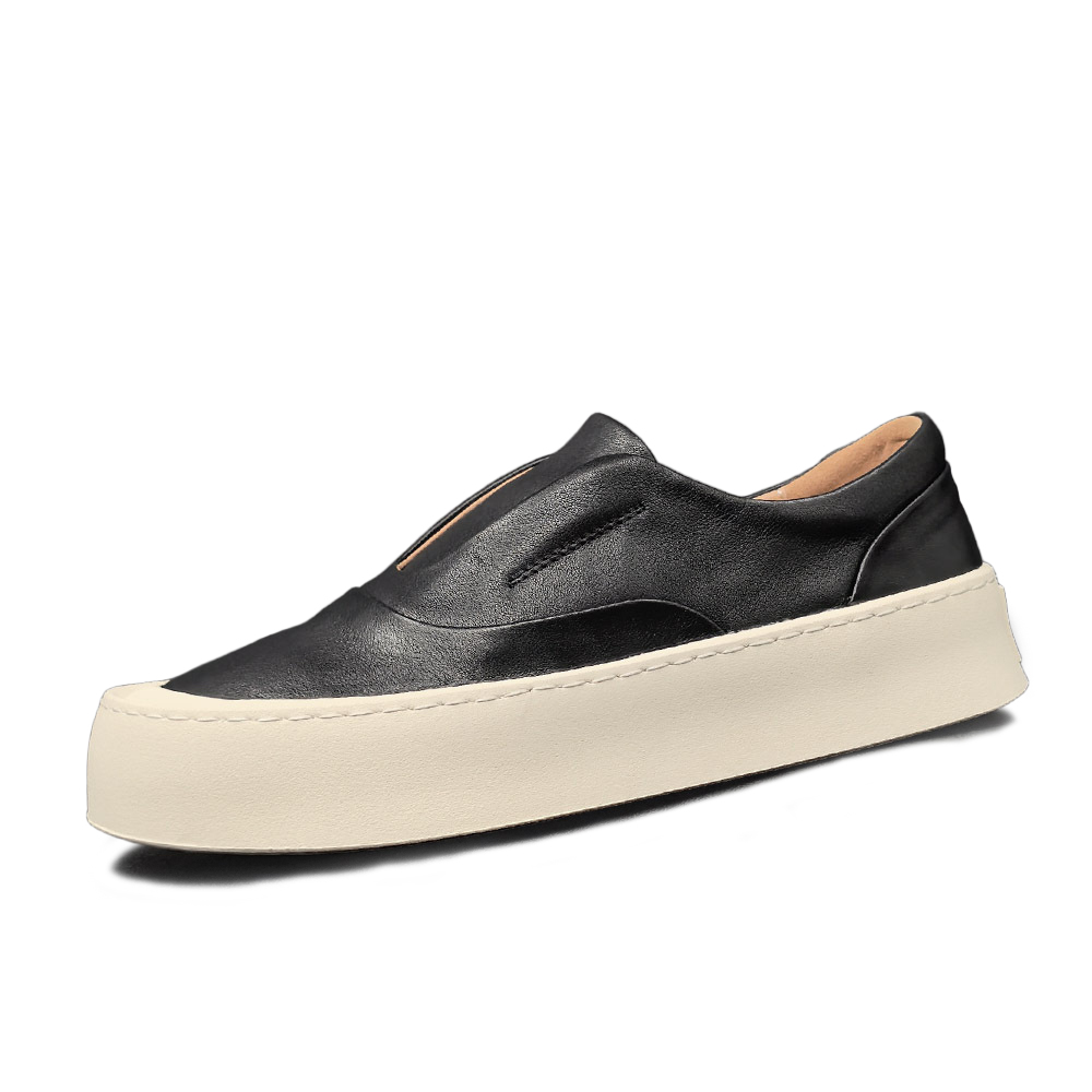 

SENJIALUO Высокие устойчивые к истиранию противоскользящие скейтерские кеды мужские черные, цвет Black